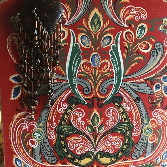 Fair trade rainforest dangly gypsy long earrings - Picture 2 of 2